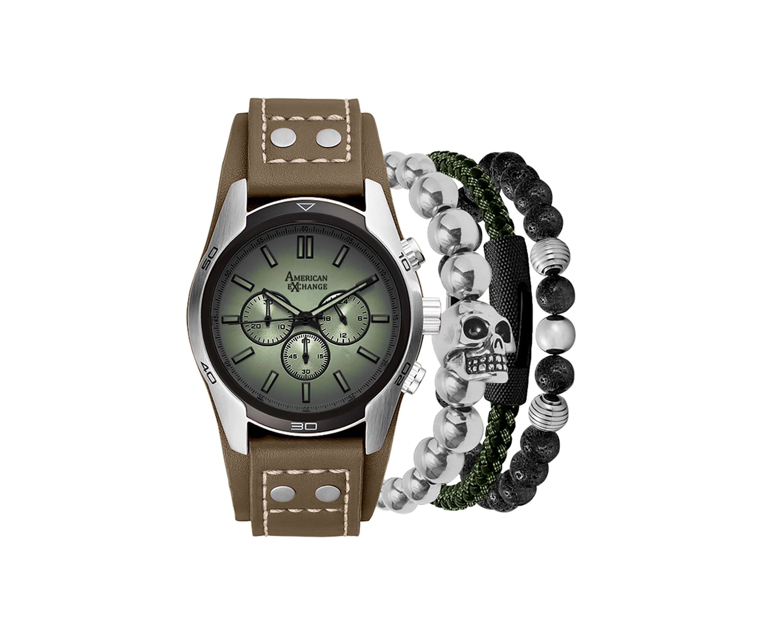 Silver Tone Bracelet Watch Set