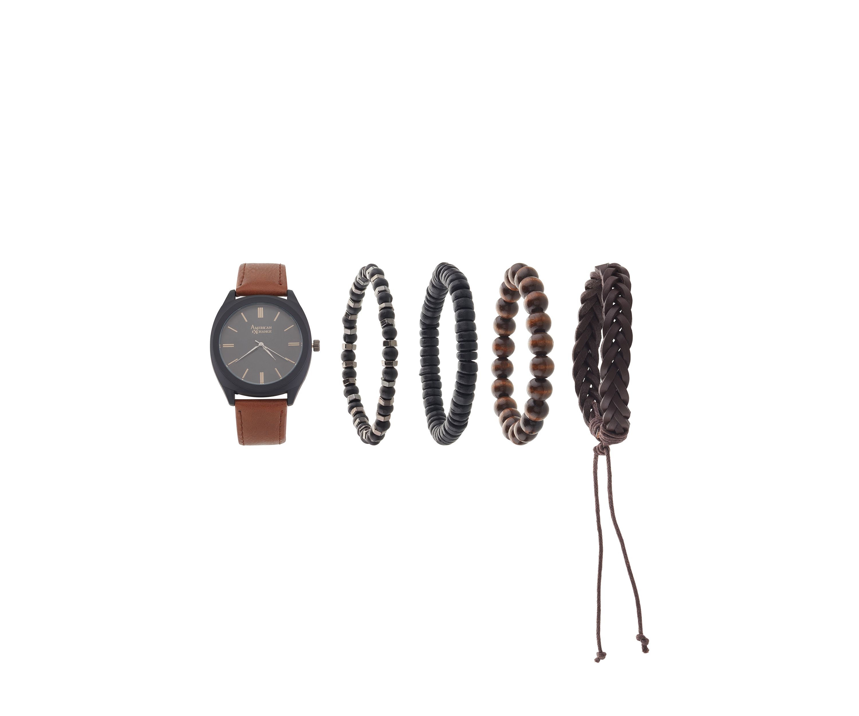 Watch and Stackable Bracelet Set