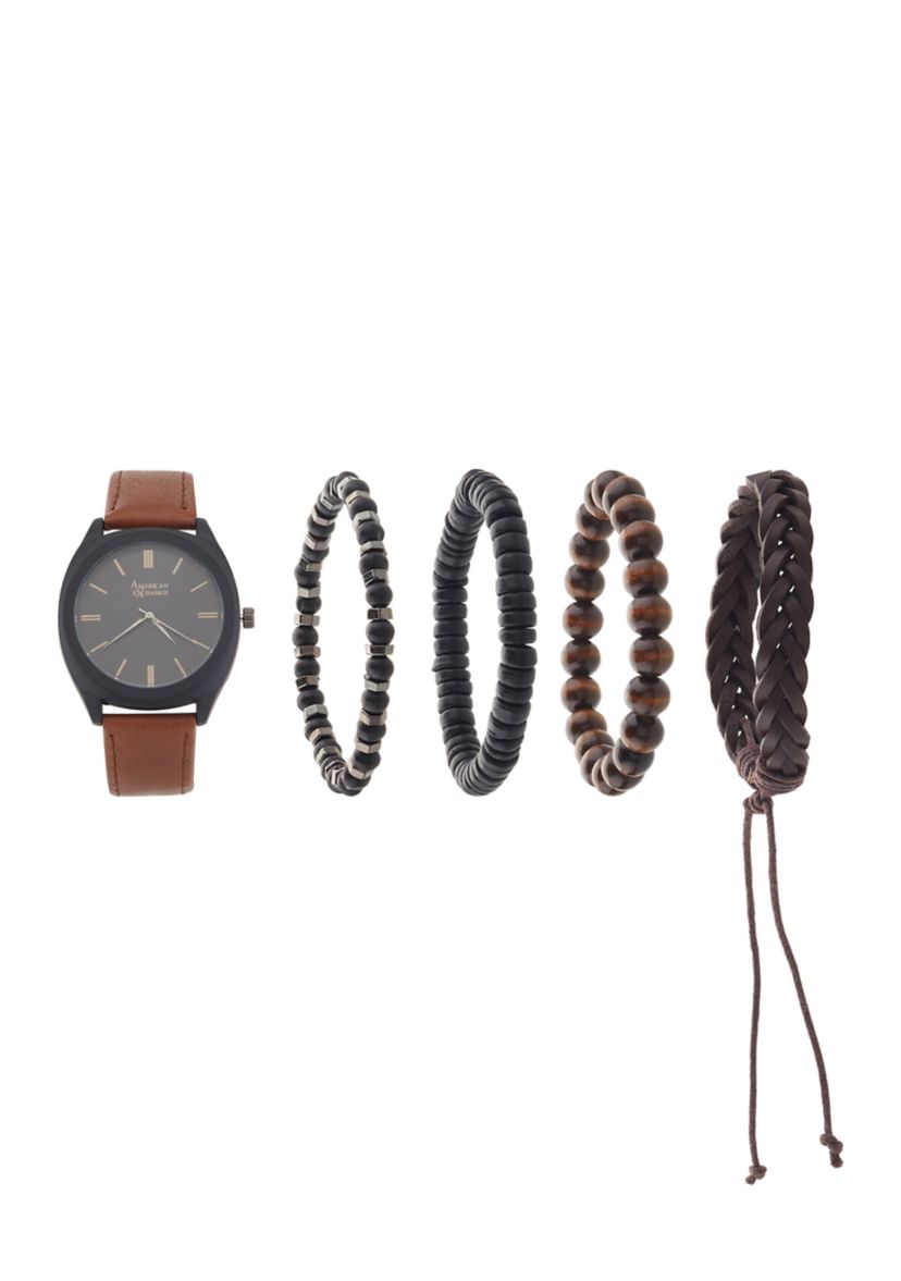 Watch and Stackable Bracelet Set