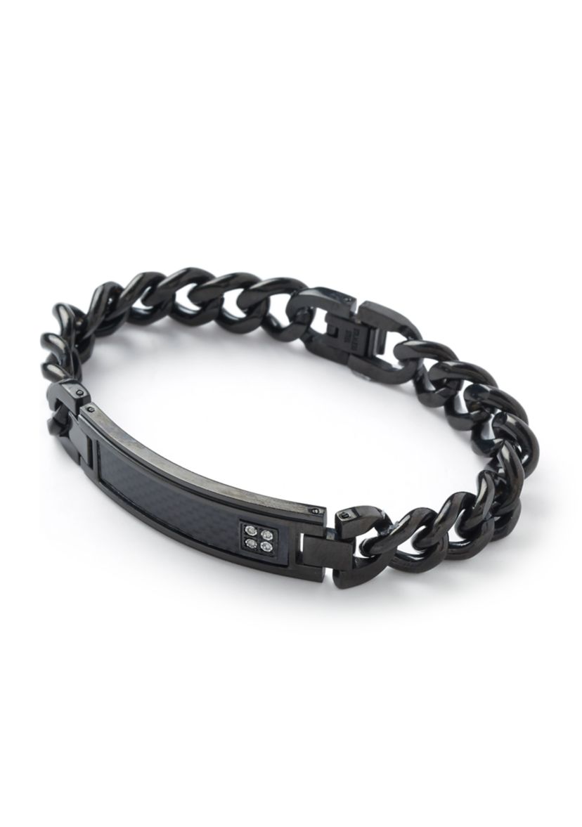 Gunmetal Pendant Necklace and Bracelet Set