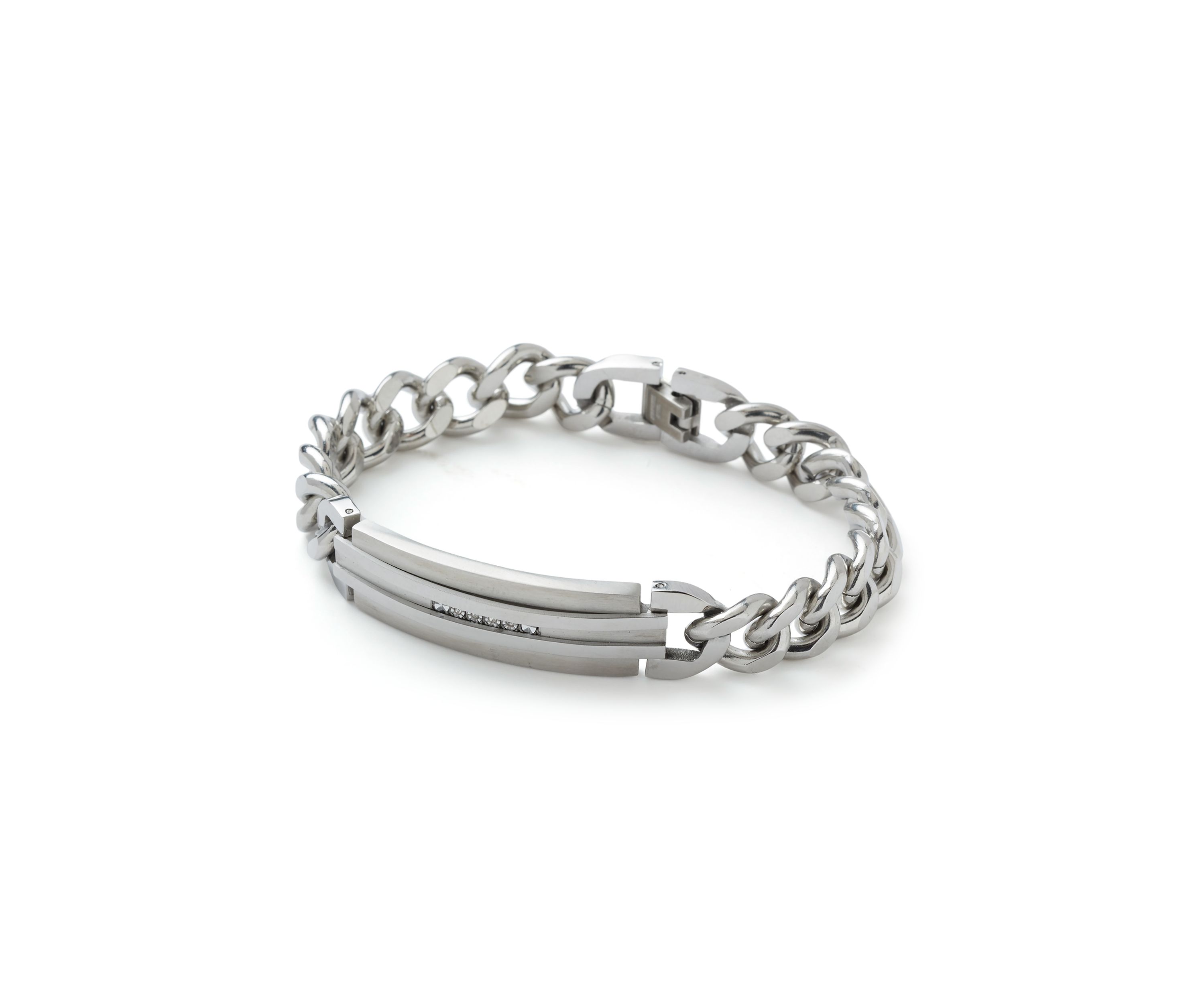 Stainless Steel Cross Pendant Necklace and Bracelet Set