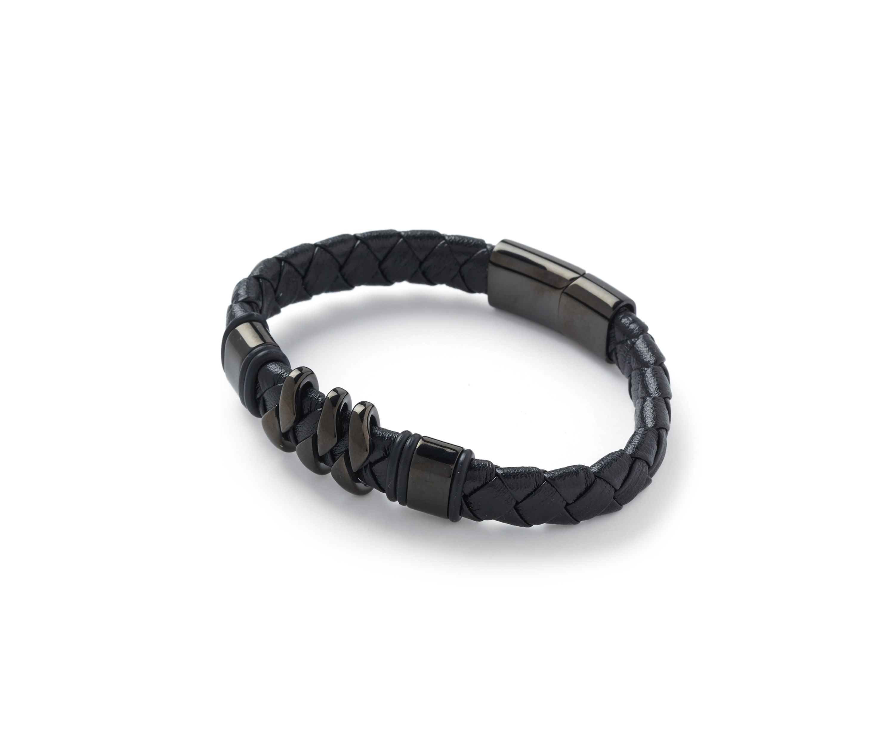 Gunmetal Bracelet and Pendant Necklace Set