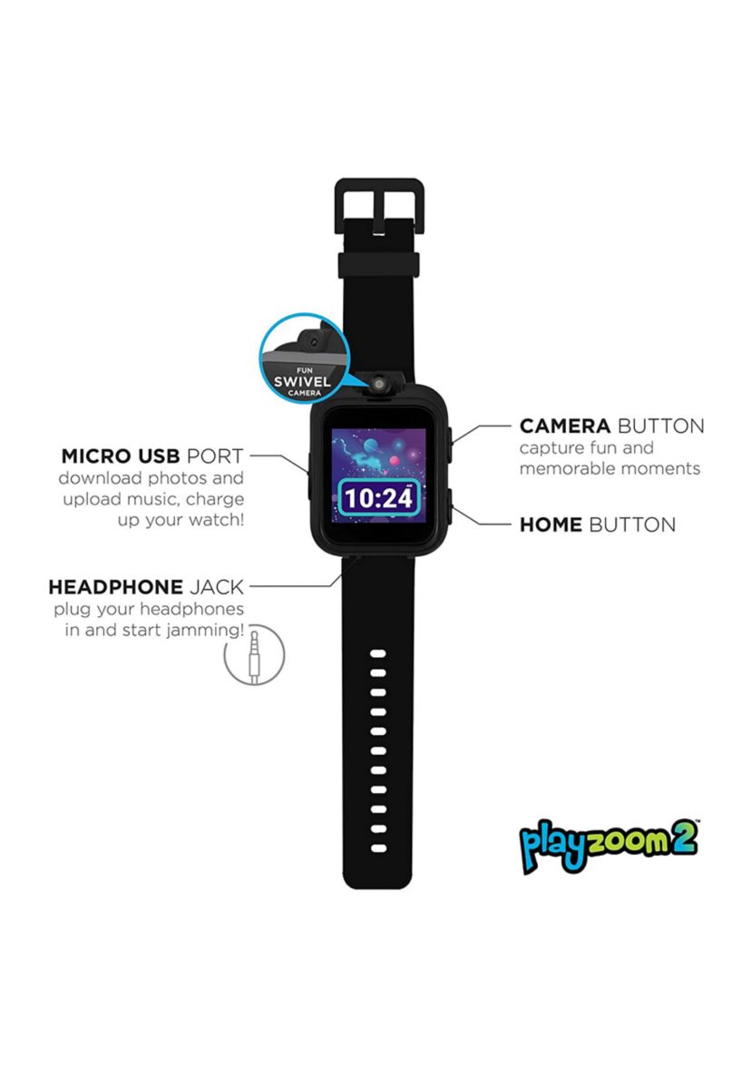 PlayZoom 2 Kids Smartwatch: Solid Black