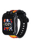 PlayZoom Smartwatch For Kids: Black with Flames Print