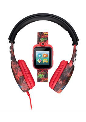 Playzoom Kids Smartwatch & Headphones Bundle Stem Learning, Red, 42 Mm -  0194866736002