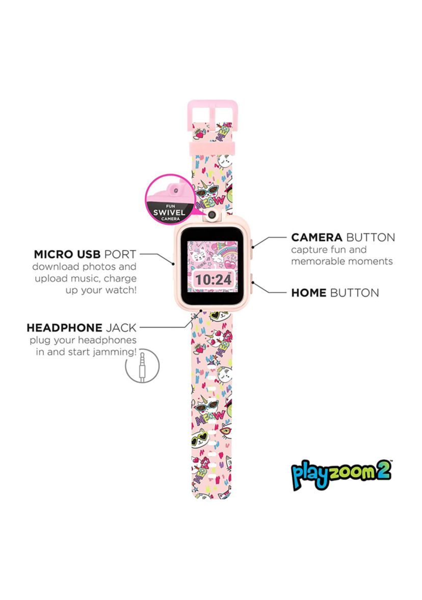 PlayZoom 2 Kids Smartwatch: Blush Cat Print