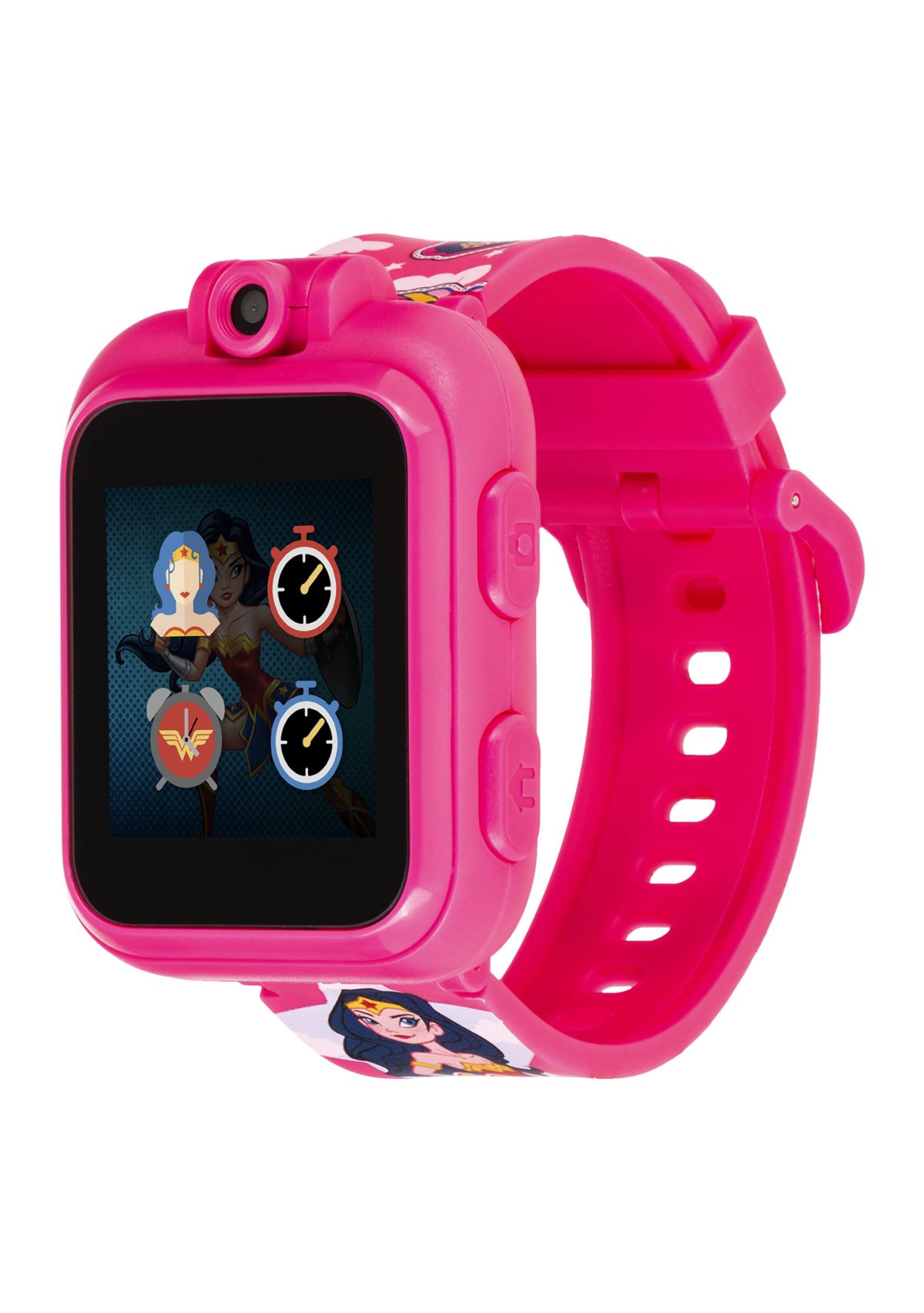 DC Comics iTouch PlayZoom Smartwatch For Kids: Fuchsia Wonder Woman Print