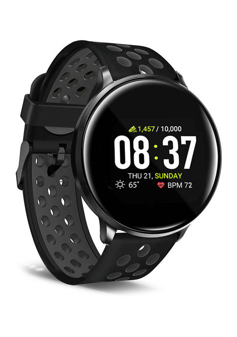Black/Gray Perforated Strap Smart Watch