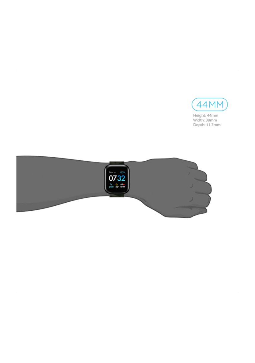 iTouch Sport 3 Touchscreen Smartwatch for Men and Women: Black Case with Green Camo Strap