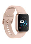 iTouch Air 3 Touchscreen Smartwatch Fitness Tracker for Men and Women: Rose Gold Case with Blush Strap