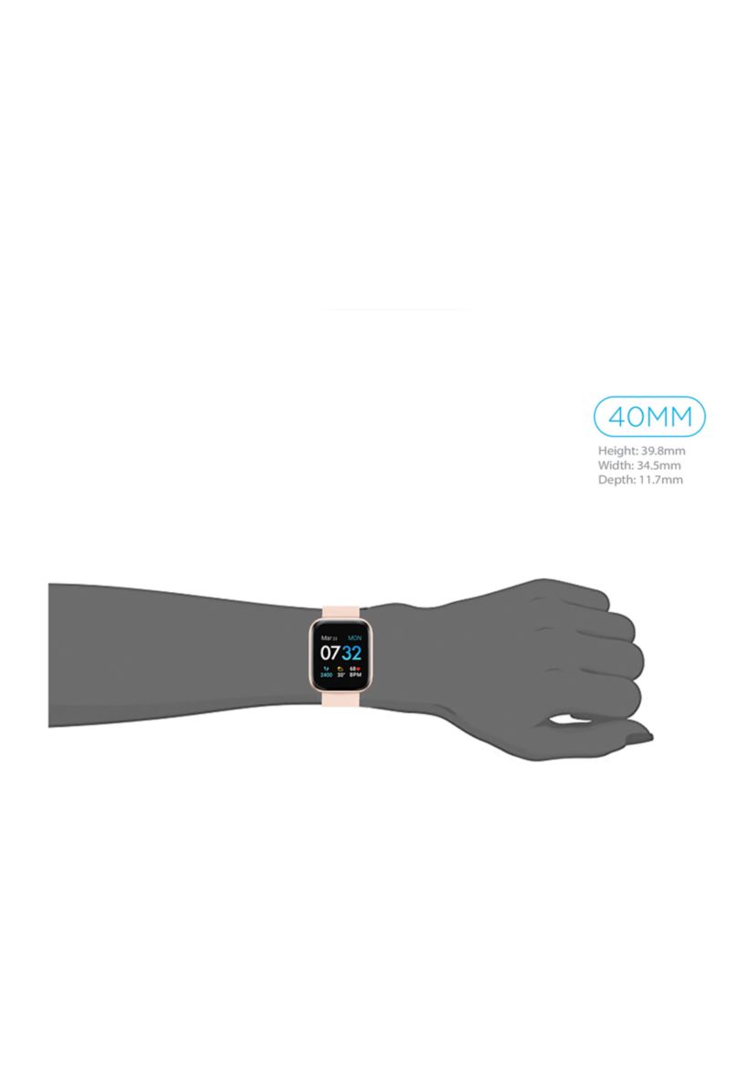 iTouch Air 3 Touchscreen Smartwatch Fitness Tracker for Men and Women: Rose Gold Case with Blush Strap
