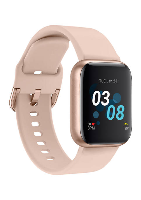 Air 3 Touchscreen Smartwatch Fitness Tracker for Men and Women: Rose Gold Case with Blush Strap (40 Millimeter)