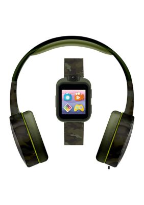 Itouch Playzoom 2 Interactive Educational Kids Smartwatch With Headphones: Green Camouflage Print -  0194866106072