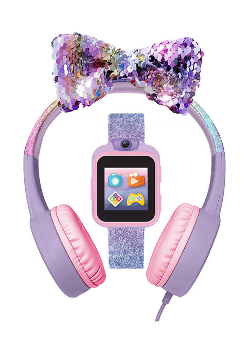 iTouch Playzoom Sequin Bow Headset Bundle