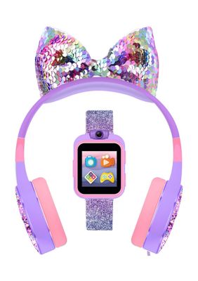 Itouch Playzoom 2 Interactive Educational Kids Smartwatch With Headphones: Purple Glitter -  0194866148331
