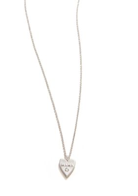 Spartina 449 Mama Heart Pendant Necklace, Silver, 18 in