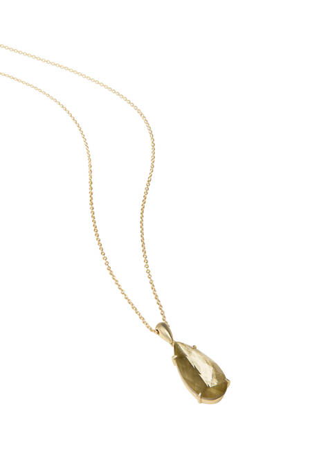  Gilded Gold Petite Dewdrop Slide Necklace 