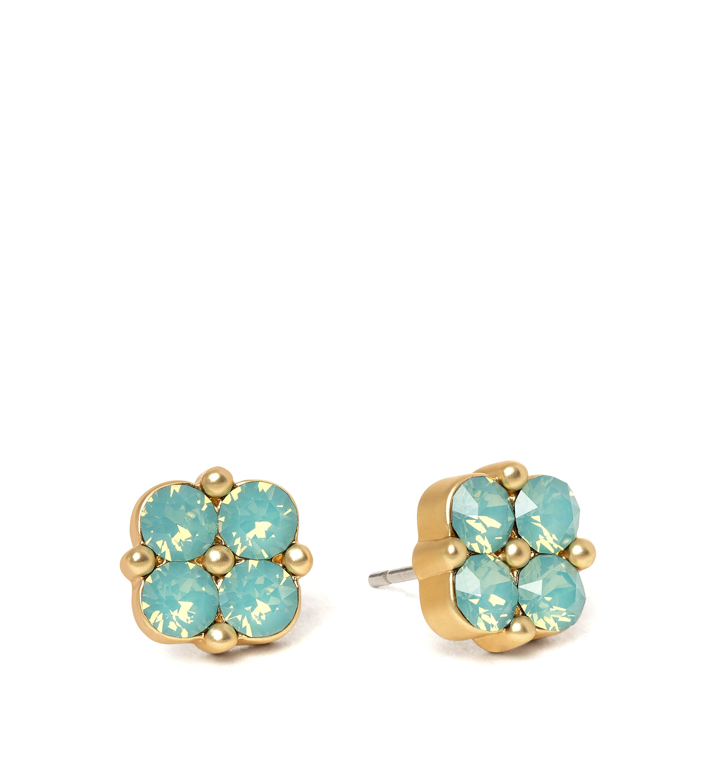   Blessed Sea Foam Clover Stud Earrings