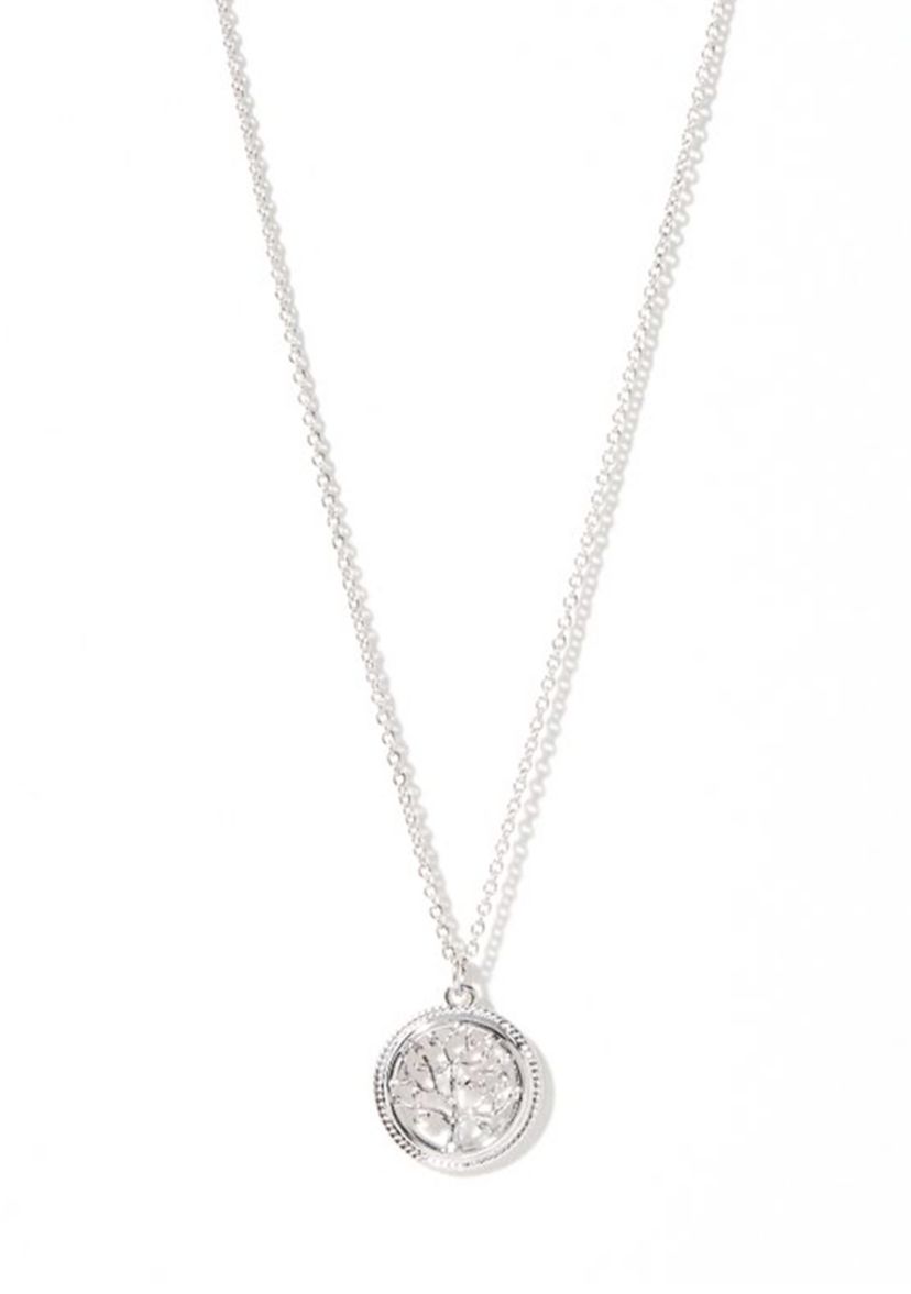Flourish Tree of Life Silver Tone Necklace