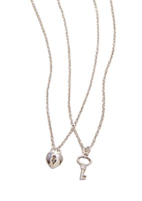 spartina 449 Silver Tone Best Friend Necklace Set