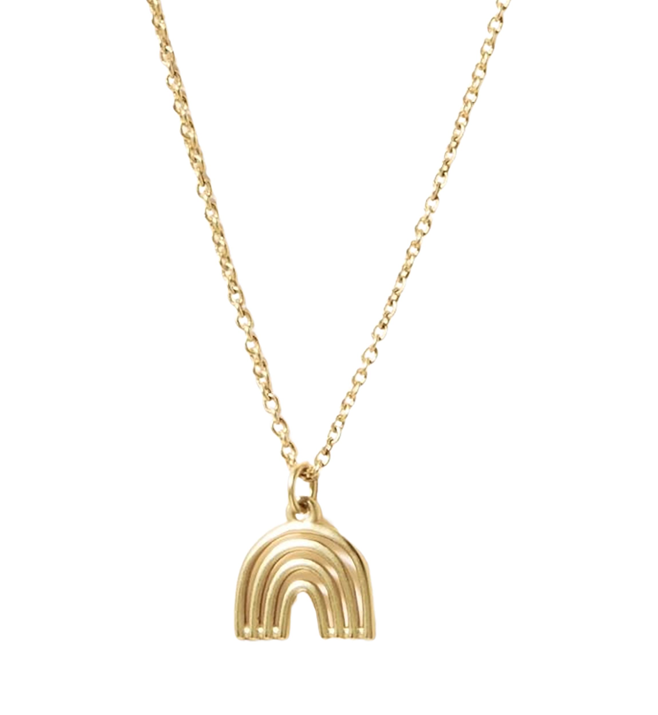 Gold Plated Rainbow Necklace