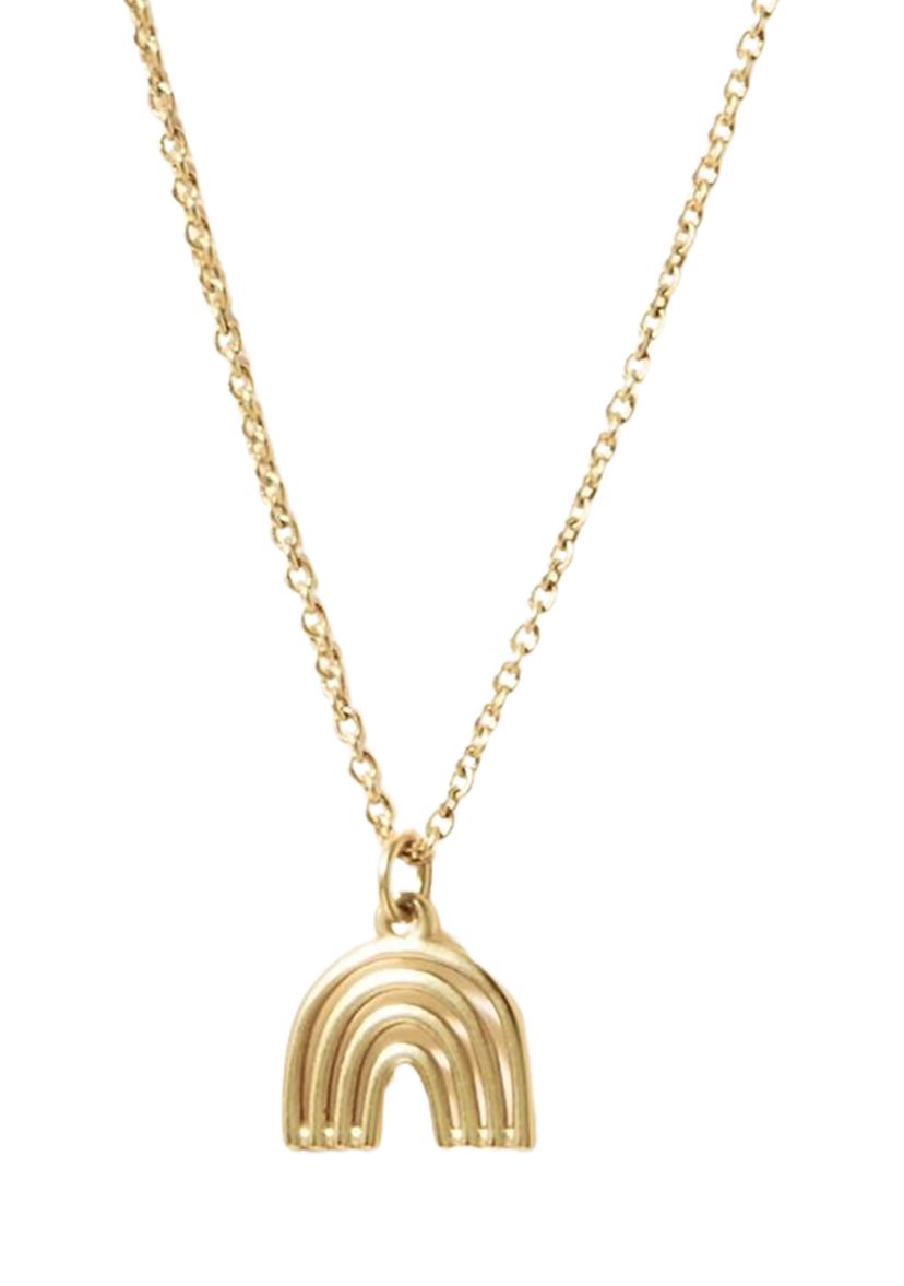 Gold Plated Rainbow Necklace