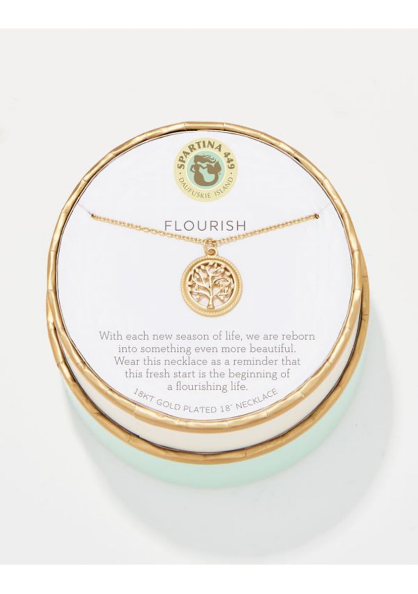 Gold Plated Sea La Vie Flourish Necklace