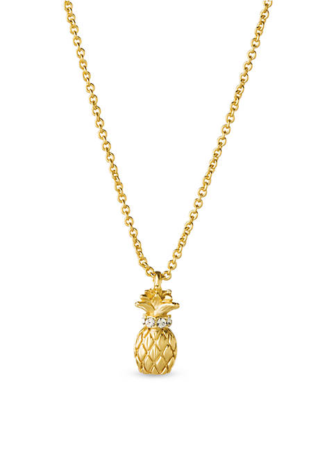 18K Gold-Plated Sea La Vie Thanks Pineapple Necklace