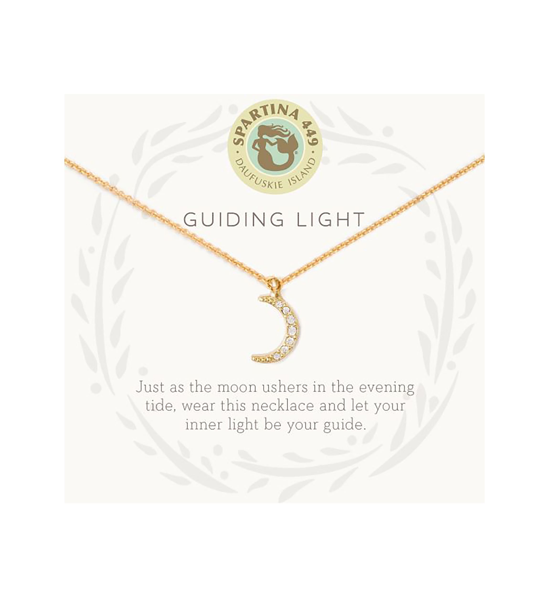 Guiding Light Crescent Gold Plated Necklace
