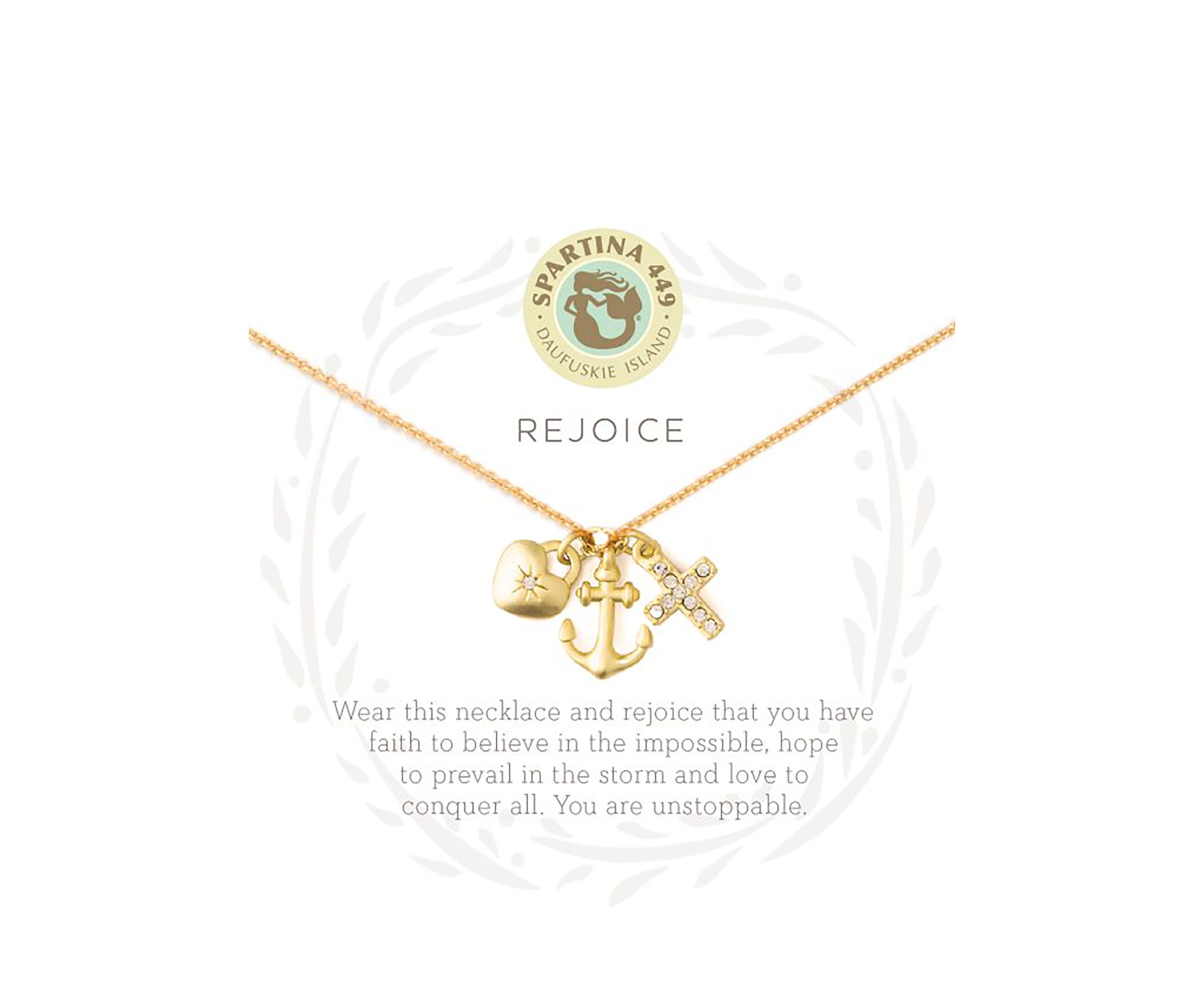 Rejoice Gold Pendant Necklace