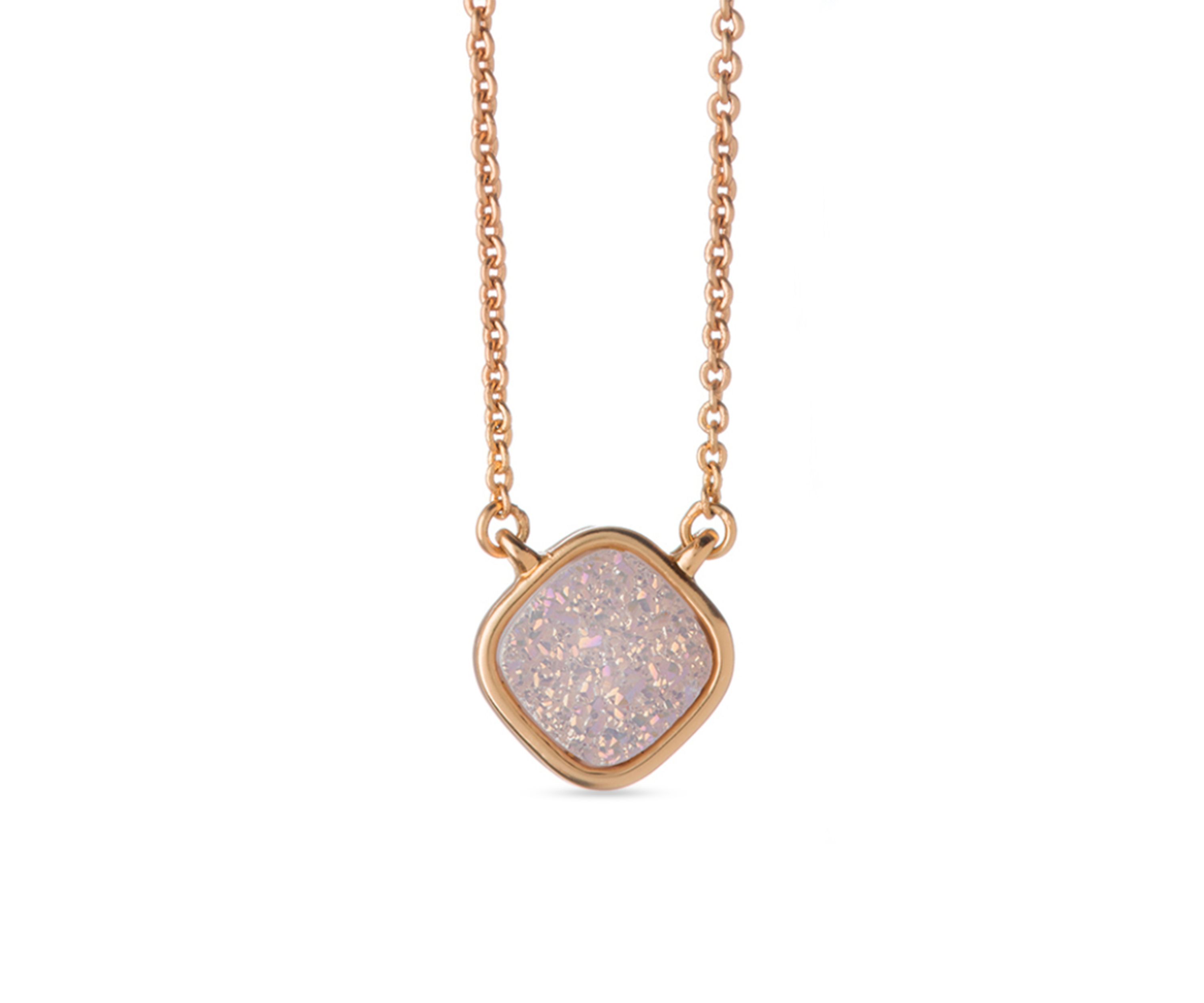 18K Gold-Plated Sea La Vie Breathe Druzy Pendant Necklace