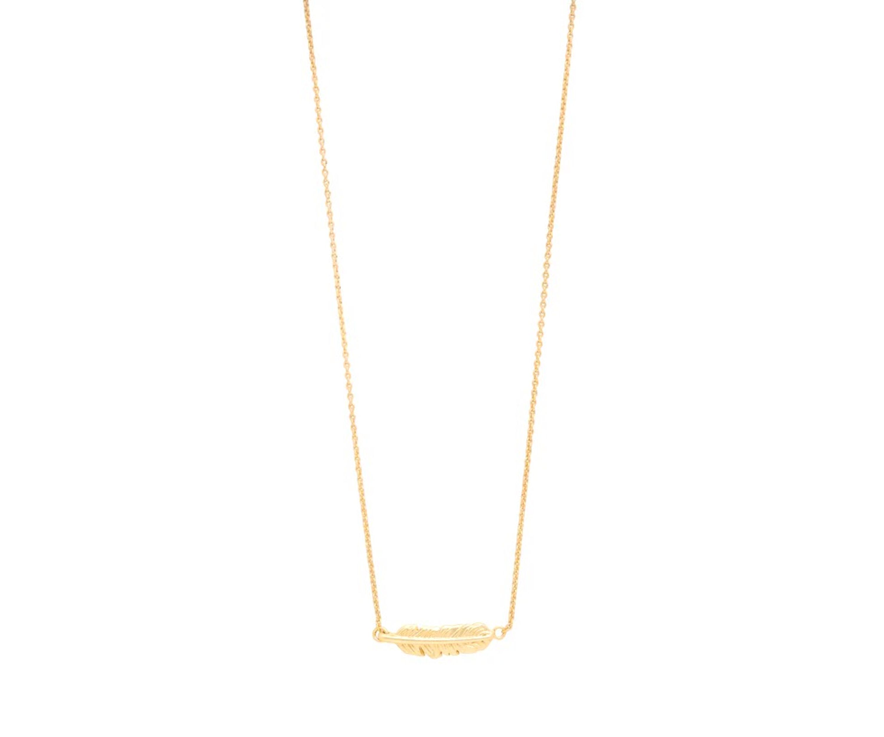 Follow Your Dreams Feather Pendant Necklace