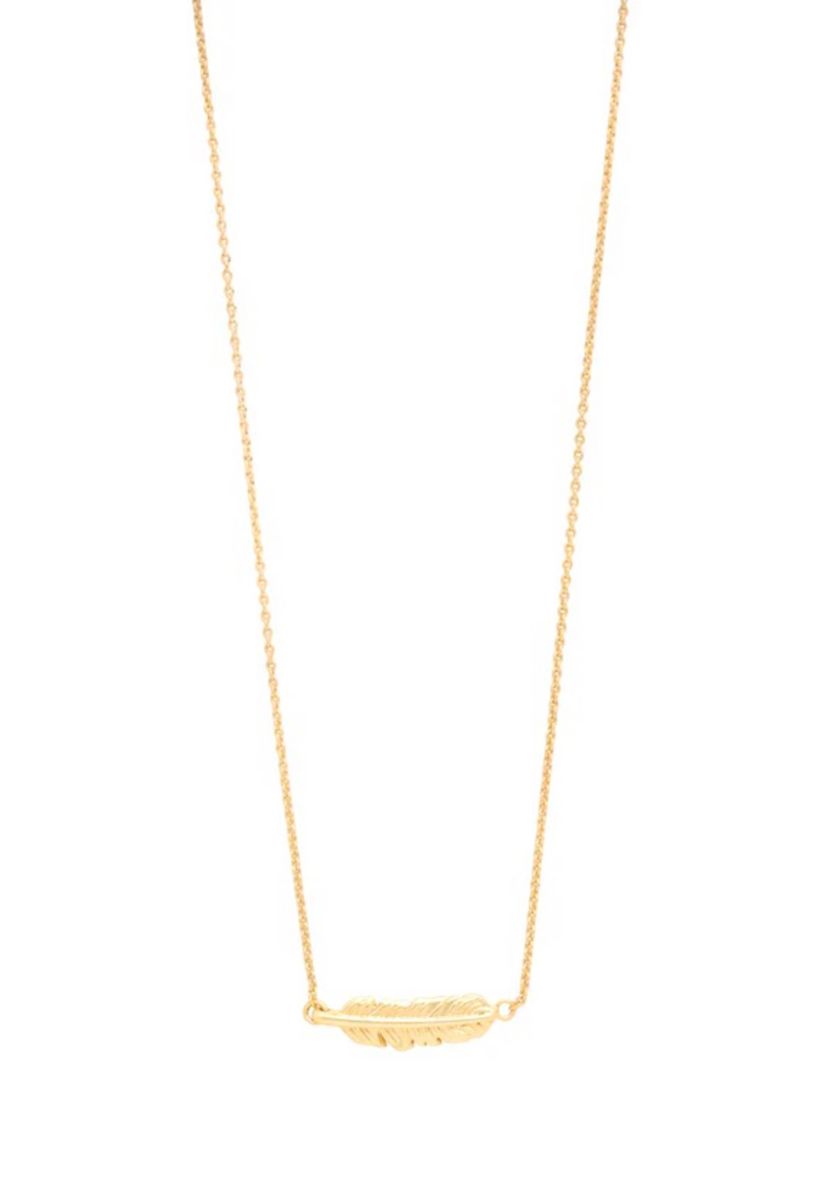 Follow Your Dreams Feather Pendant Necklace