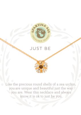 Gold-Tone Sea La Vie Sea Urchin Pendant Necklace
