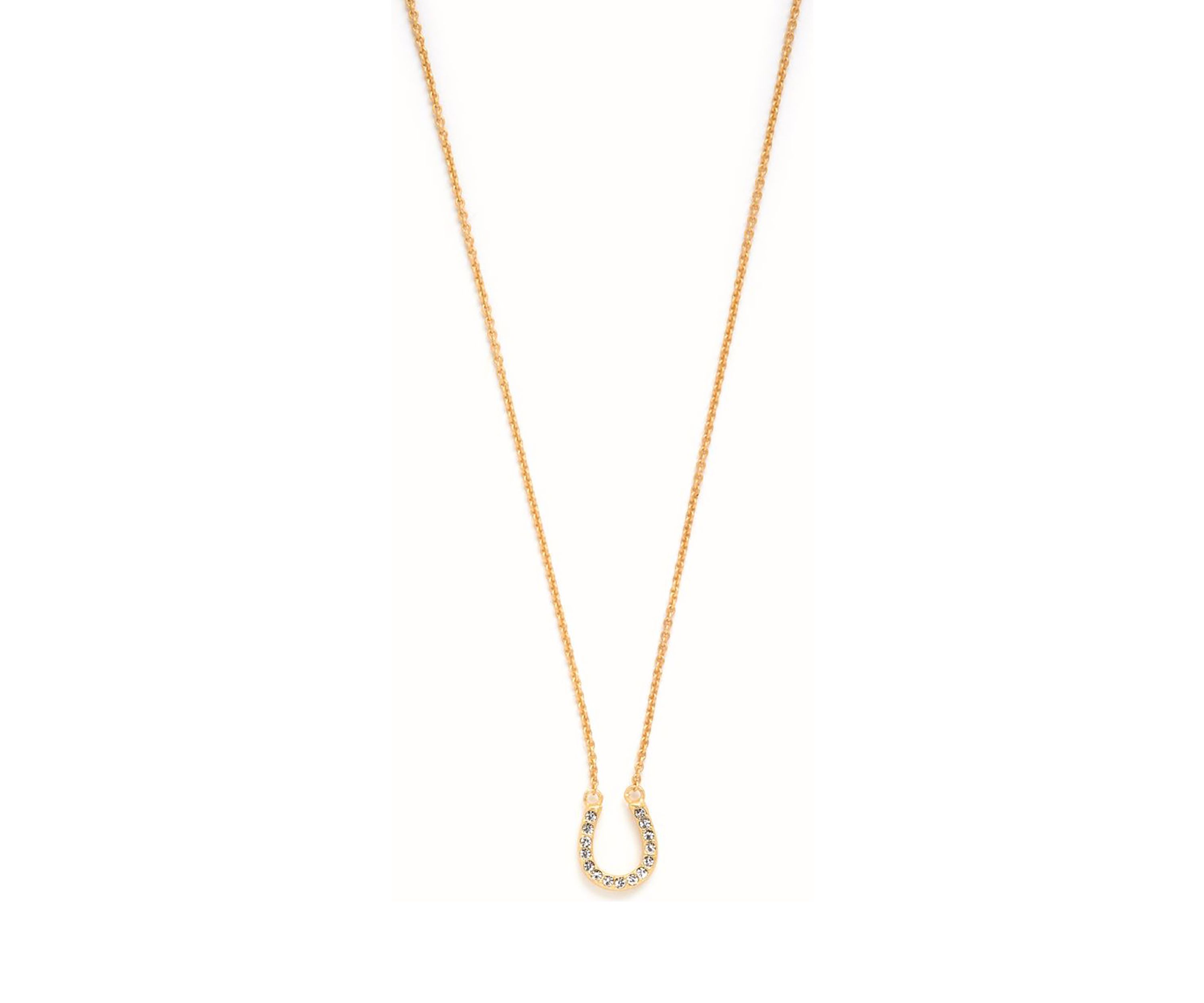 Feel Lucky Horseshoe Gold Plated Necklace