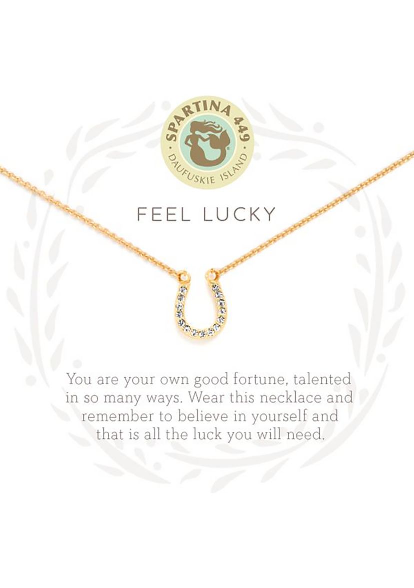 Feel Lucky Horseshoe Gold Plated Necklace