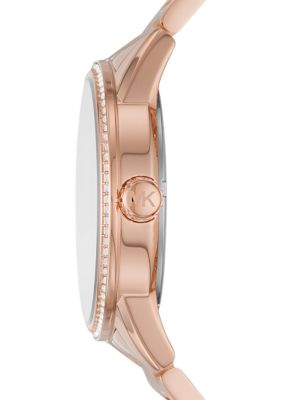 Michael Kors Women's Melissa Three-Hand Rose Gold-Tone Steel Watch