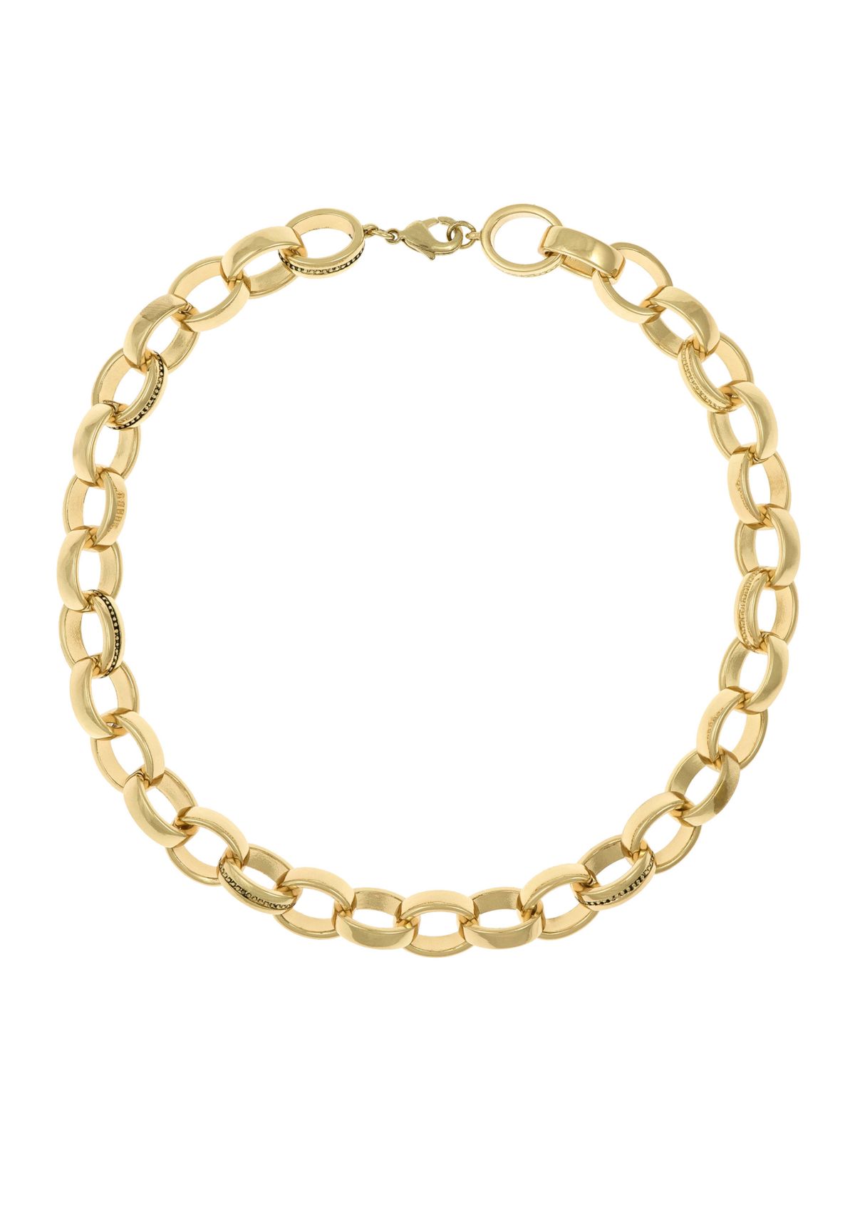 Gold-Tone Chain Link Collar Necklace