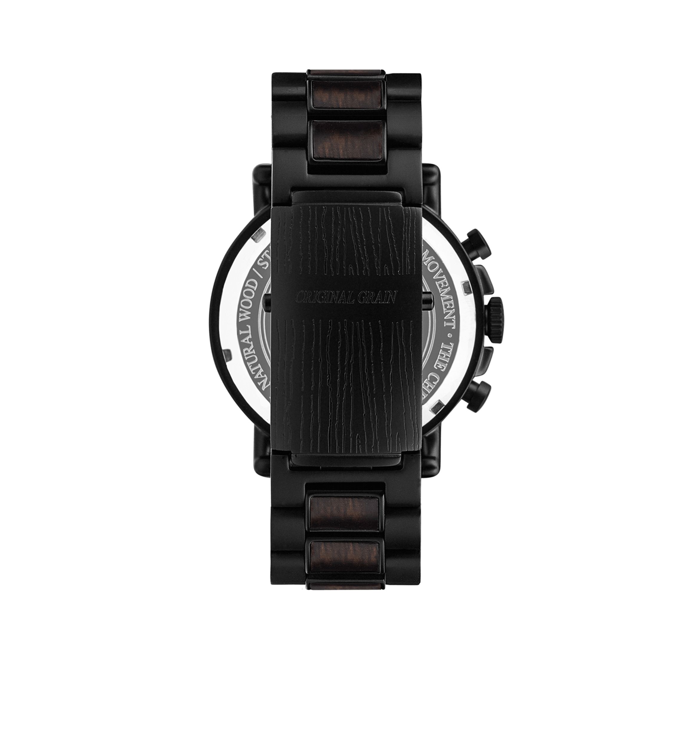 Mens Alterra Matte Black Ebony Wood Watch