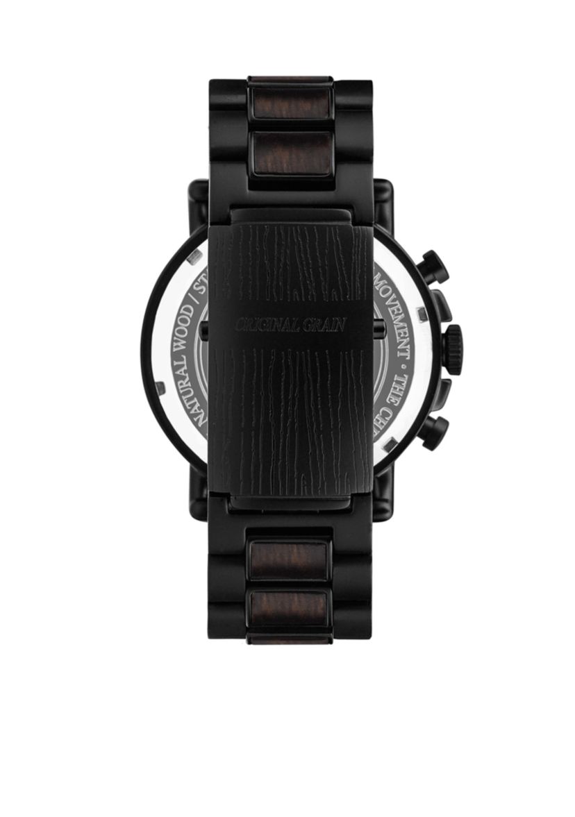 Mens Alterra Matte Black Ebony Wood Watch