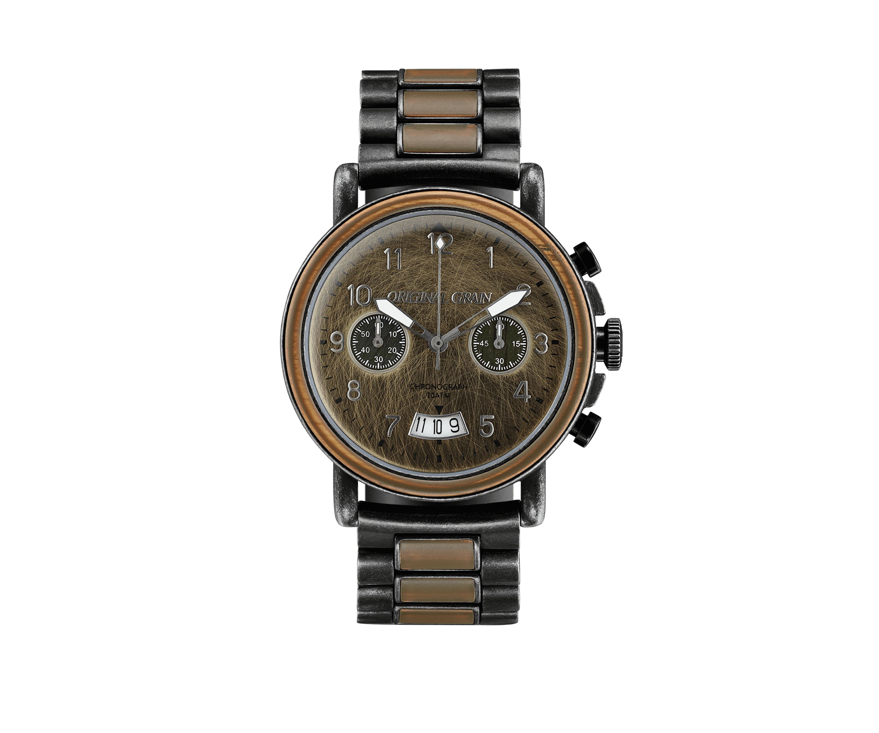 Chorono Stonewash Watch with Bomber Leather Band and Extra Strap