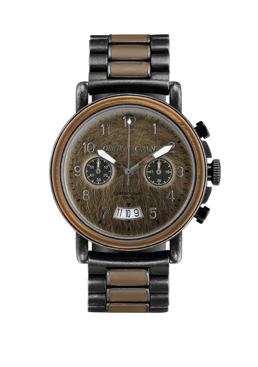 Chorono Stonewash Watch with Bomber Leather Band and Extra Strap