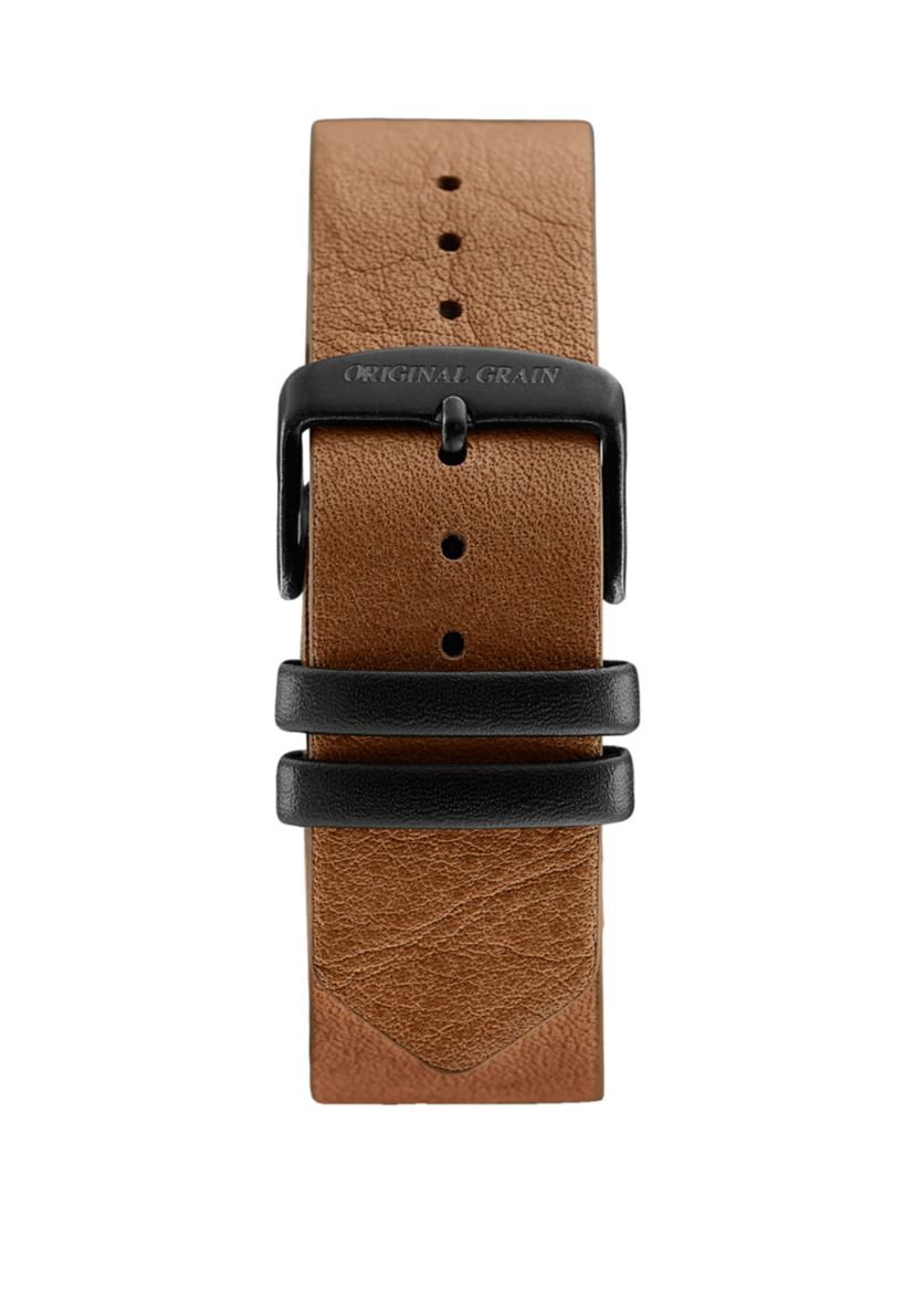 Chorono Stonewash Watch with Bomber Leather Band and Extra Strap