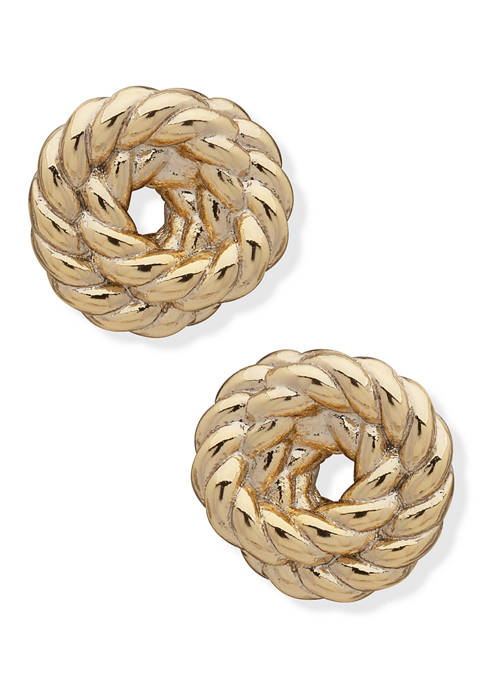  Rope Knot Button Earrings