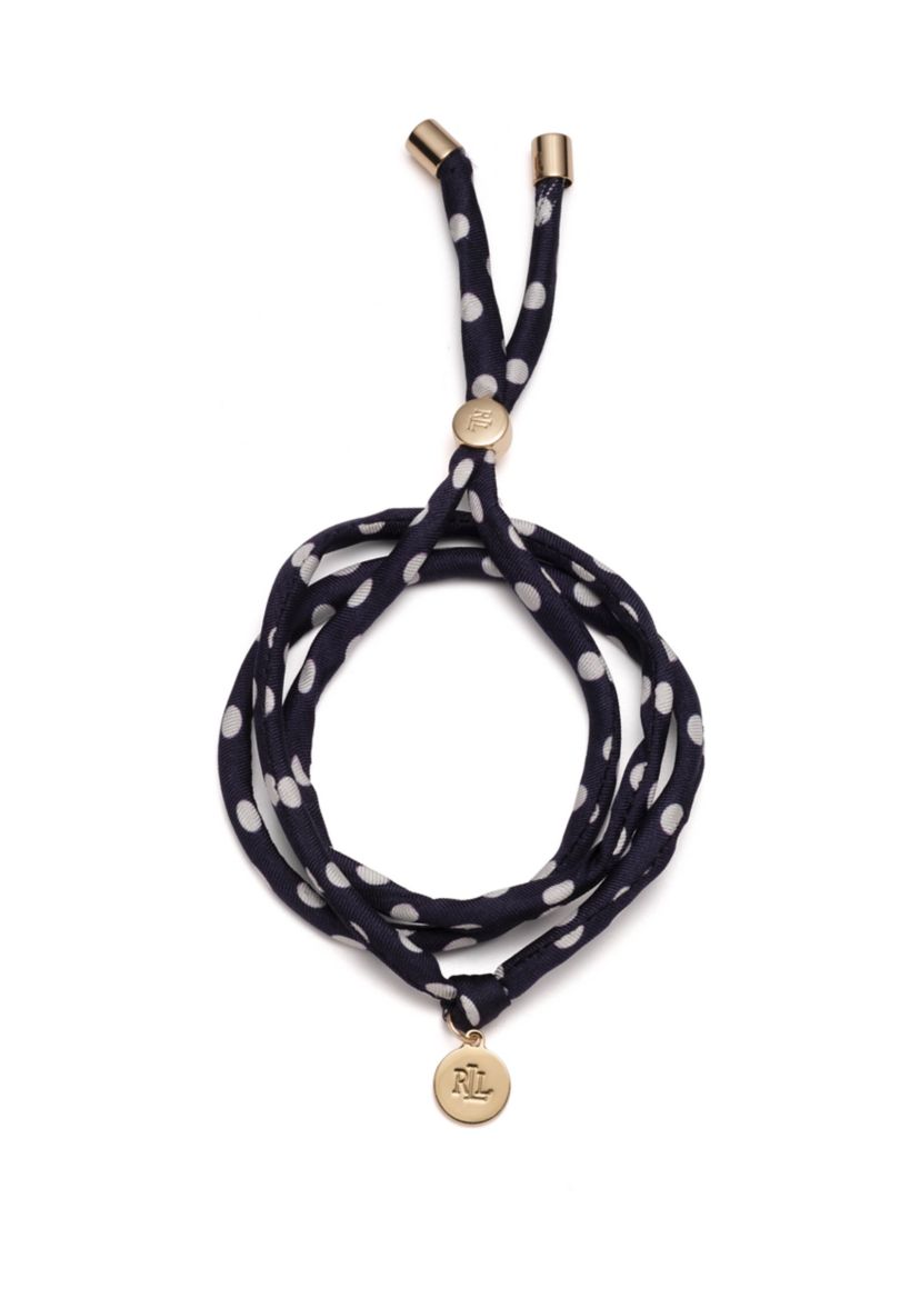 Gold Tone Multi Printed Wrap with Coin Bracelet