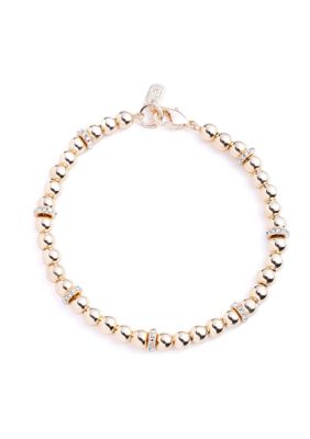 Lauren Ralph Lauren Gold Tone 7.25"" Crystal Bead Flex Bracelet -  580075614B00354