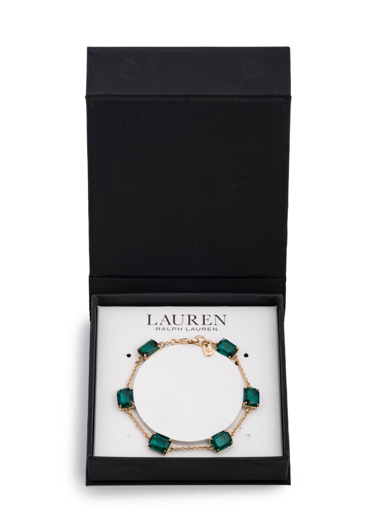 Gold Tone Stone Flex Bracelet