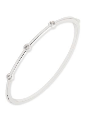 Lauren Ralph Lauren Crystal Hinge Bangle Bracelet, 7 in