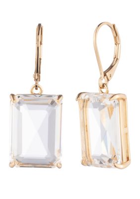 Lauren Ralph Lauren Gold Tone Crystal Stone Drop Earrings -  580075611750651