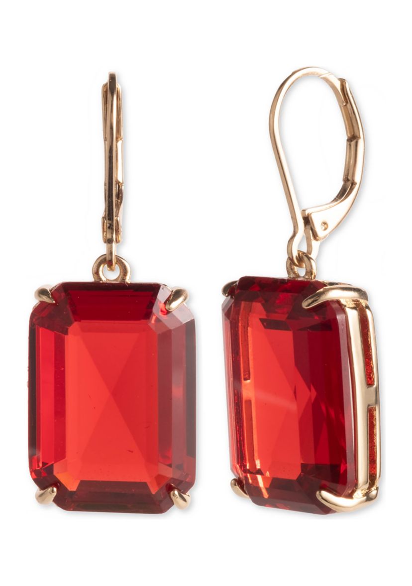 Stone Lever Back Earrings